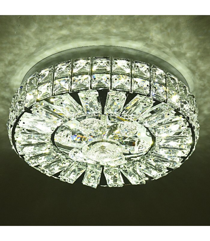 Lustra LED 48W Crystal Silver